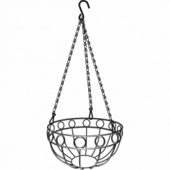 Підвісне кашпо, діаметр 26 см, висота з ланцюгом та гаком 53.5 см, PALISAD