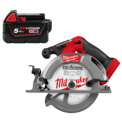 Пила дискова аккумуляторна безщіткова MILWAUKEE M18 FCS552-0, Ø165мм (каркас) + M18 B5 подарунок