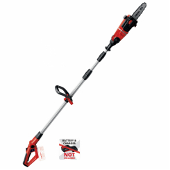 Пила ланцюгова телескопічна (без акумулятора), шина 200 мм, різ 170 мм, 3,76 м/с, масляний бак 125 мл, ланцюг та ніж OREGON, телескопічна ручка GE-LC 18 LI T-Solo