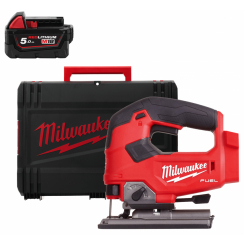 Пила лобзикова акумуляторна безщіткова MILWAUKEE M18 FJS-0X (каркас+HDкейс) + M18 B5 подарунок