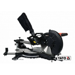 Пила торцьовальна по дереву і металу з лазером і протяжкою YATO 1.8 кВт диск 255 x 25.4 мм