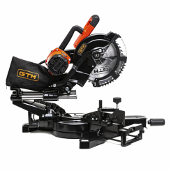 Пила торцювальна HM1046 1800Вт, 255*30мм, 5000об/хв, з протяжним механізмом і вказівником лінії розрізу