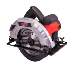 Пила циркулярна MPT 1200 Вт 185х20 мм 5000 об/хв пропил 60 мм 45-90° аксесуари 2 шт MCS1805P