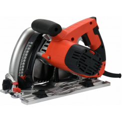 Пила занурювальна, дискова ручна мережева YATO: P= 1,3 кВт, диск Ø=165/ 20x2,4мм, кут 45-90°