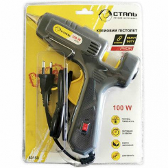 Пістолет клейовий 100W профі стрижні 11x200 мм Сталь, 80150