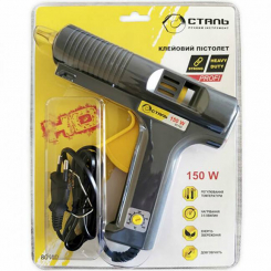 Пістолет клейовий 150W профі стрижні 11x200 мм Сталь, 80160