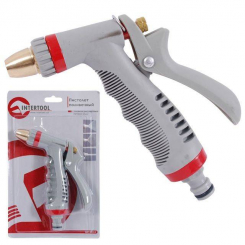 Пістолет-розпилювач для поливу з плавним регулюванням потоку води, ABS, PP, TPR, ZINC ALLOY, BRASS INTERTOOL GE-0012