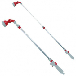 Пістолет-розпилювач для поливу на телескопічній штанзі 90-120 см, 9-ти функціональний (центральний, туман, душ, повний, кутовий, злива, плоский, струмінь, коло) ABS, PP, TPR INTERTOOL GE-0043