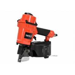 Пістолет гвоздозабивний, пневматичний, барабанний YATO для цвяхів t=2.1-2.3 мм, h=25-57 мм, 8 Bar
