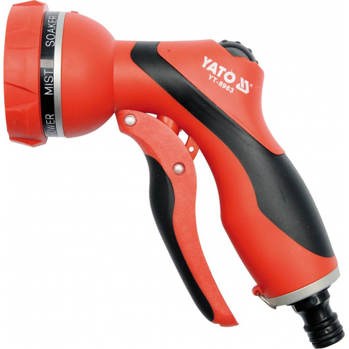 Зрошувальний пістолет YATO з насадкою 7-позицій. на шланг, Ø=1/2" [12/48]