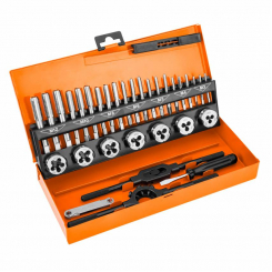 Плашки та мітчики, M3 - M12, набір 32 шт.*1 уп., HSS у справі