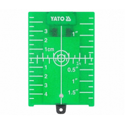 Пластина прицільна для нівеліра з лазерним зеленим променем YATO 105х 75х 3,2 мм