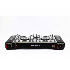 Плита газова двоконфоркова, туристична YANCHUAN DK-090 devil double gaskocher
