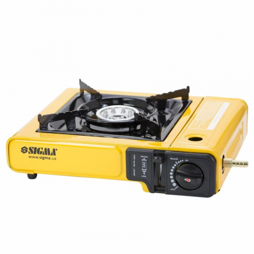 Плита газова одноконфоркова з п'єзопідпалом та адаптером (кейс) Sigma (2903431)