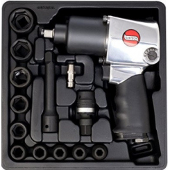 Пневмогайкокрут Suntech SM-43-231HRGK3 8000об/хв,119л/хв,34-542Нм,1/4',1/2''2,63кг,6,2Бар,з набором