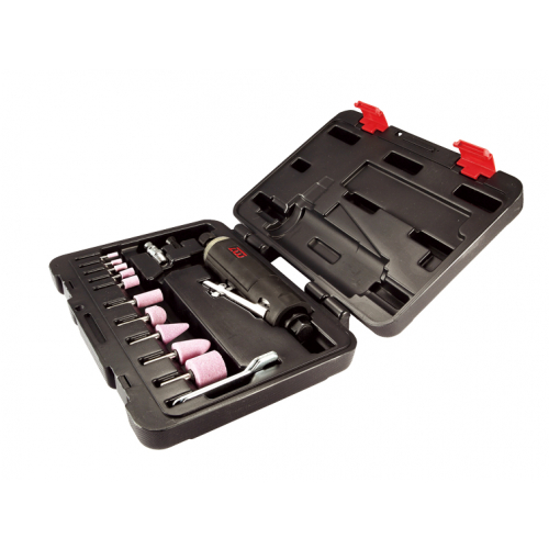 Пневмошліфмашина пряма  цанга 3 та 6мм 20000об/хв, з набором шарошок