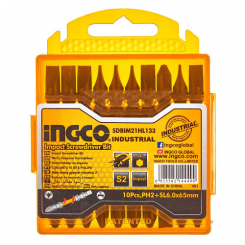 Побутові ударні двосторонні S2 PH2 SL6 65 мм, 10 шт. INGCO INDUSTRIAL