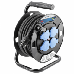 Подовжувач барабанний в гумовій ізоляції 30 м, перетин 3 x 1,5 мм HOEGERT 30 HT1E721