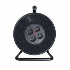 Подовжувач на котушці LP 50м (ПВС 3*1,5), 4 гнізда із заземлюючим контактом до 3.5 кВт