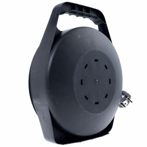 Подовжувач на котушці Quantum з термореле 4 поста із зазем 8м, 3*1.5, 16А, 230B, 3500Вт, 1шт/уп