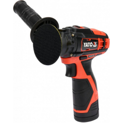 Акумуляторна полірувальна машина YATO: Li-Ion 12 В, 2 Агод, 2 режими, диск Ø= 80 мм, шпинд. Ø= 8 мм