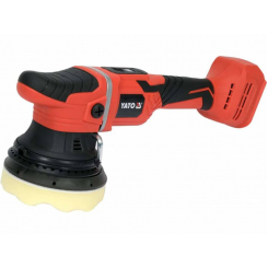 Полірувальна машина ексц. акумул YATO: Li-Ion 18В, без аку, 2100-5000об/х, диск Ø= 125мм, ексц- 15мм
