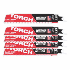 Полотно для шабельних пил TORCH CARBIDE NITRUS MILWAUKEE, 150х3,1мм, (5шт), (метал)