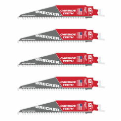 Полотно для шабельних пил WRECKER CARBIDE MILWAUKEE, 150х4,2мм, (5шт), (мультіматеріал)