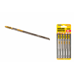 Полотно пильне для лобзика MASTERTOOL по дереву 5 шт чистий прямий рез 6TPI 132 мм T301DL 14-2821