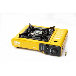 Портативна газова плита Сушеф одноконфорочна з п'єзопідпалювачем та перехідником СИЛА