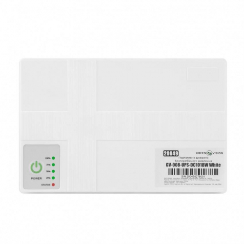 Портативне джерело безперебійного живлення GreenVision GV-008-UPS-DC1018W White