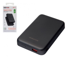 Power bank Borofone BJ82A 10000 mAh PD20W Black магнітний