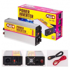 Перетворення. напруги PULSO/ISU-1000/12V-220V/1000W/USB-5VDC0.5A/син.хвиля/клеми