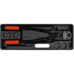 Прес-кліщі для труб PEX-AL.-PEX та PERT YATO; l = 53 см, розлучення губ-27 мм. з насадками TH 16/20/26 мм