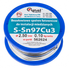 Припій Topex 97% Sn, 3% Cu, 2.5 мм, 100 г