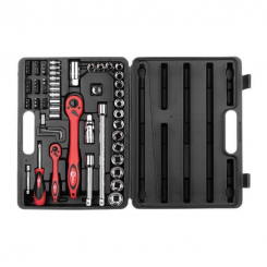 Професійний набір інструментів 1/2", 1/4", 72 од., Cr-V INTERTOOL ET-6072