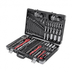 Професійний набір інструментів 1/4", 3/8", 1/2", 176 од., Cr-V INTERTOOL ET-7176