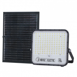 Прожектор світлодіодний з сонячною панеллю TIGER PRO-300 300W 6400K IP 65 чорний