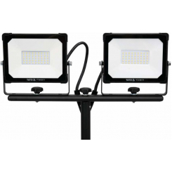 Прожектори з SMD-діодним випромін. YATO: 2 x 30 Вт, 230 В, 2 x 2850 Lm, на штативі h= 0.6-1.22 м