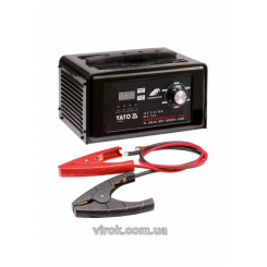 Пуско-зарядний пристрій для акумул YATO 12/24 В, ємн. 10-300 Агод V = 230 В, 2/8/15А (12В), 7,5 А (24В)