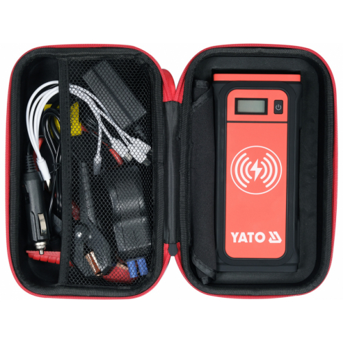 Пускова-зарядна батарея Li-Ion YATO ємність 16 Агод, 400/800 А, живлення через USB: вихідний 9 В, 2А