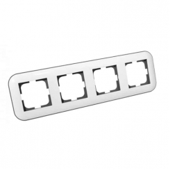 Рамка 4-на LOFT білий+сірий