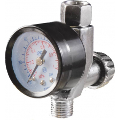 Редуктор з манометром для фарбопульта MASTERTOOL 0-12 бар металевий 1/4" 80-8919