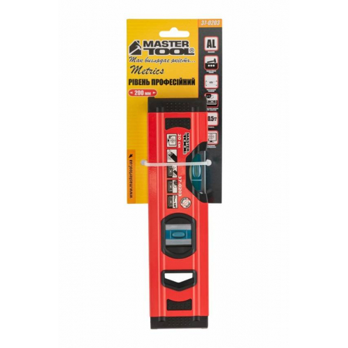 Рівень MASTERTOOL 20 см 2 капсули 0.5 мм/м 37-0203