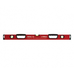 Рівень алюмінієвий YATO з 2-ма ручками та 3 осередки, l= 1м [30]