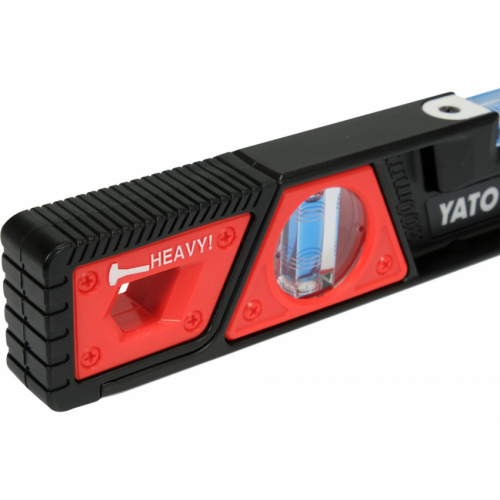 Рівень ударостійкий з магнітами YATO: L= 30 см. 2 капсули в алюмінієвому корпусі [40]