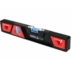 Рівень ударостійкий з магнітами YATO: L= 30 см. 2 капсули в алюмінієвому корпусі [40]