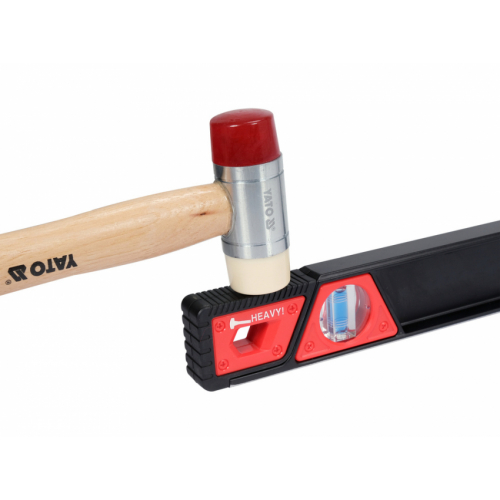 Рівень ударостійкий з магнітами YATO: L= 80 см. 3 капсули в алюмінієвому корпусі, 2 ручки [20]