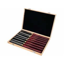 Різці токарні по дереву YATO 8 шт. заг. l= 435 мм, леза l= 160 мм в футлярі [5/90]