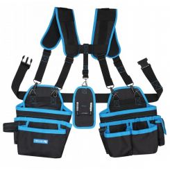 Робочий ремінь зі шлейками і карманами HOEGERT 130 см HT7G231